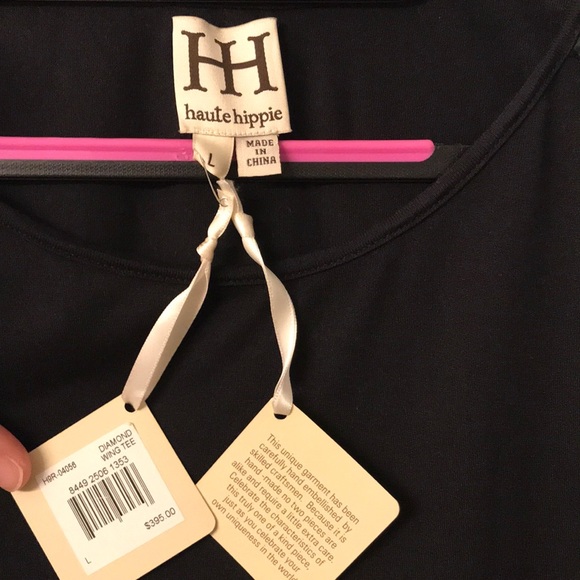 Haute Hippie diamond wing tee brand new shiny - Picture 6 of 8